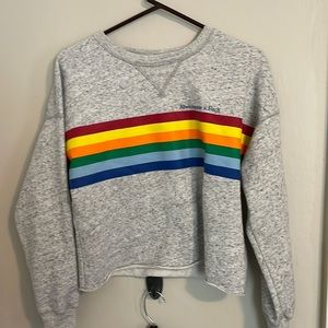 Abercrombie cropped sweatshirt. Rainbow. Pride month.
